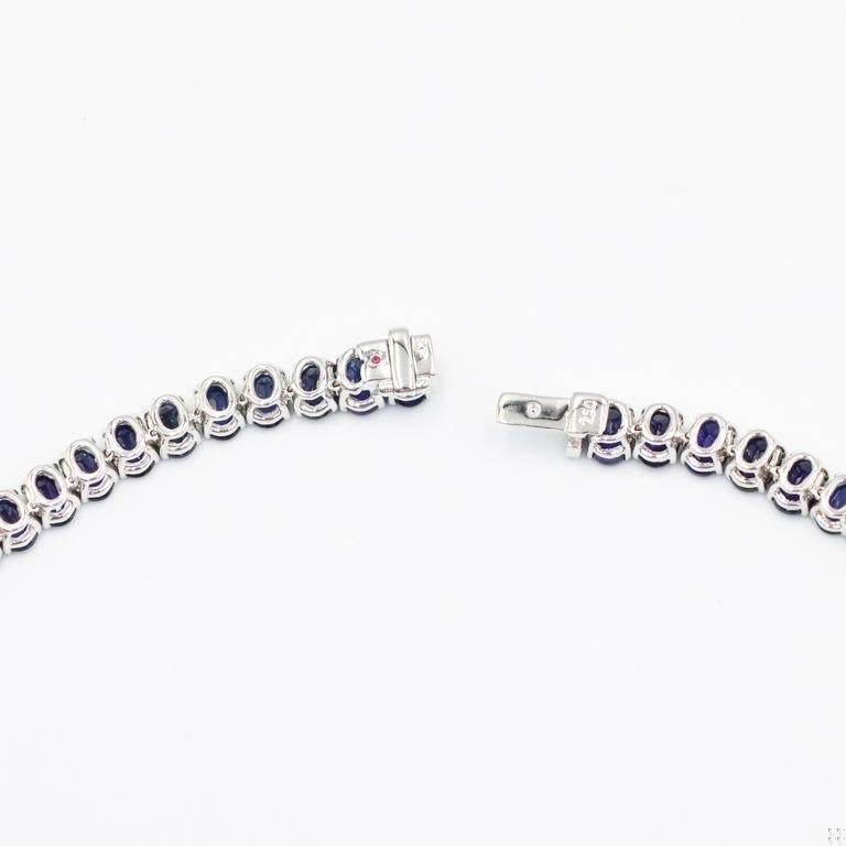 Emilio Jewelry Gia Certified 57.00 Carat Oval Sapphire Diamond Necklace