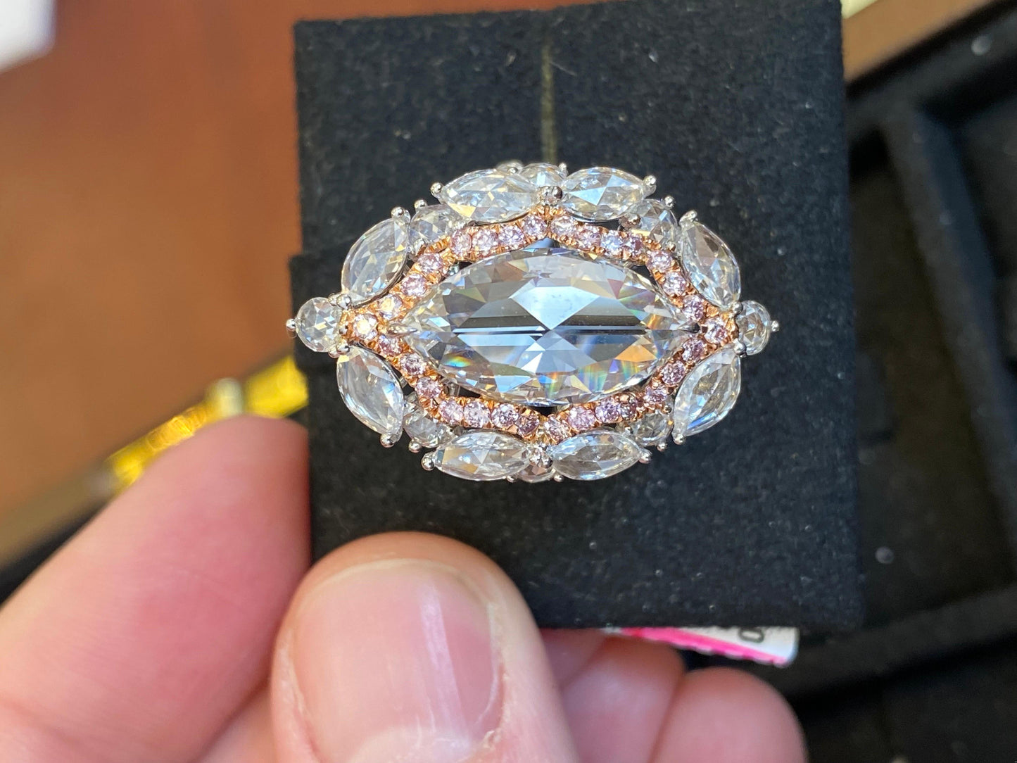 Emilio Jewelry Gia Certified 6.60 Carat Rose Cut Diamond Ring