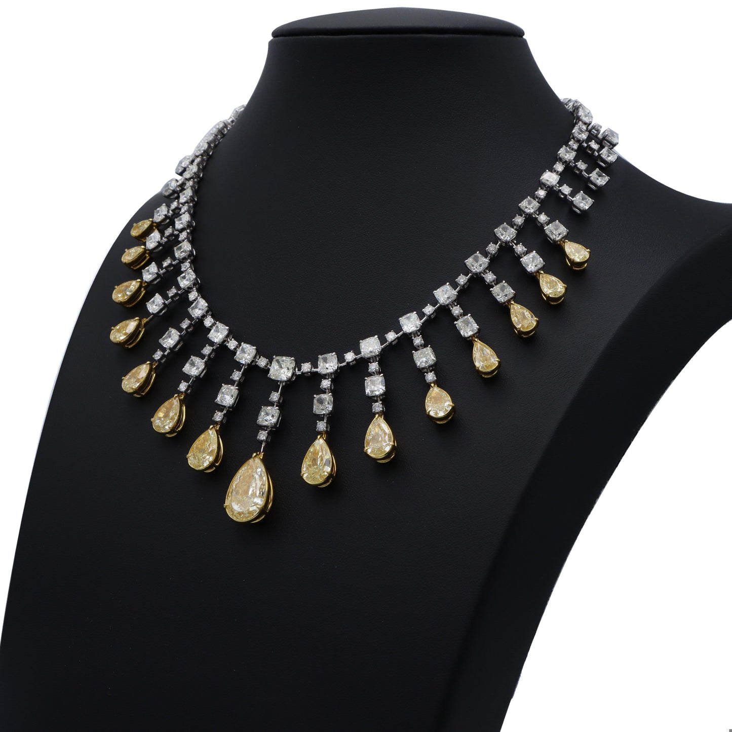 Emilio Jewelry Gia Certified 69.00 Carat Fancy Diamond Necklace