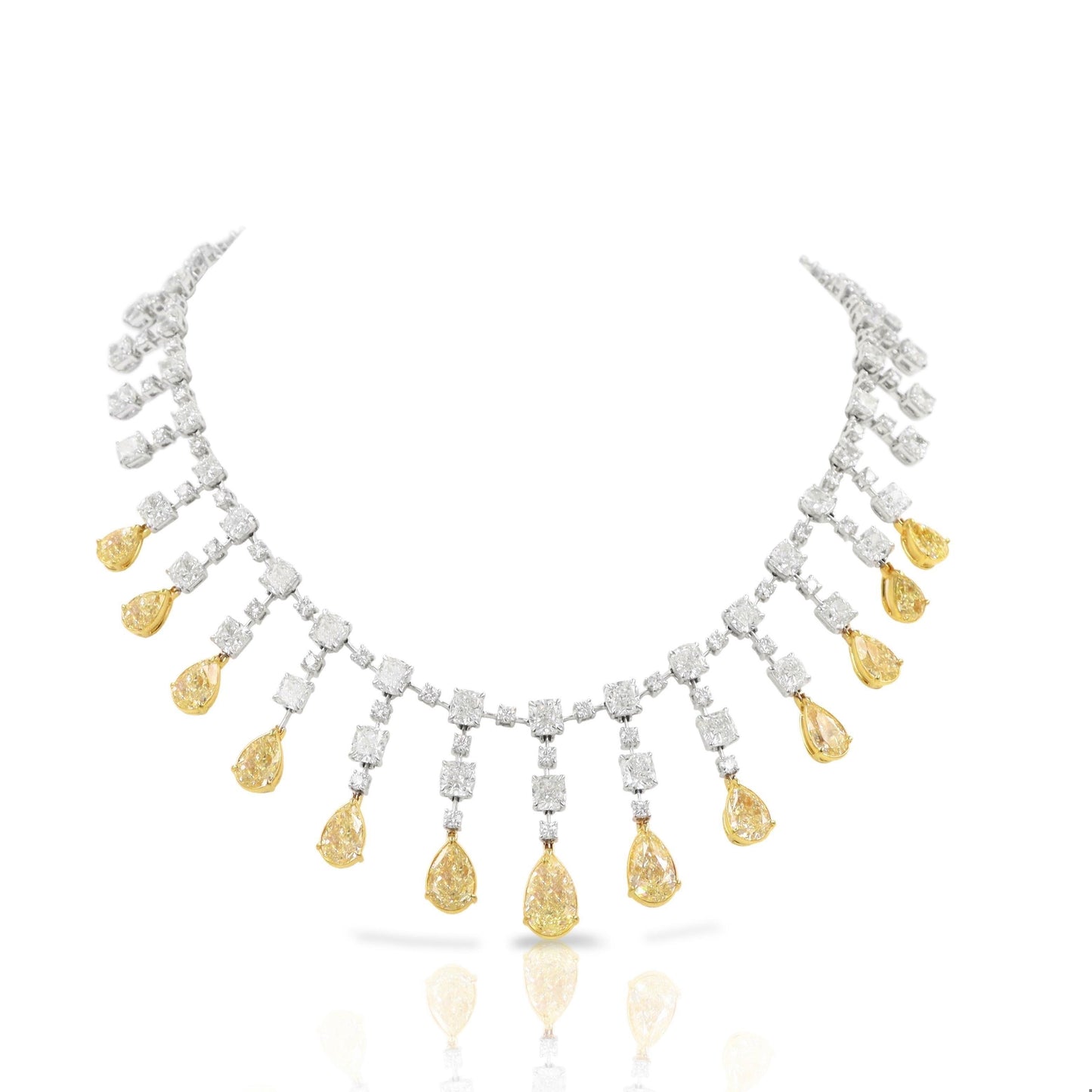 Emilio Jewelry Gia Certified 69.00 Carat Fancy Diamond Necklace