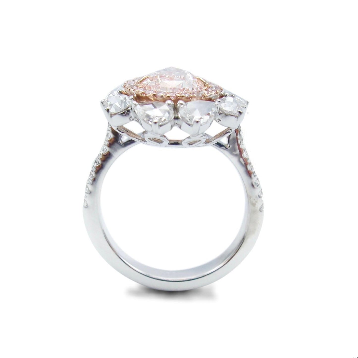 Emilio Jewelry Gia Certified 7.50 Carat Natural Pink Diamond Ring