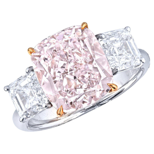 Emilio Jewelry Gia Certified 7.50 Carat Natural Pink Diamond Ring