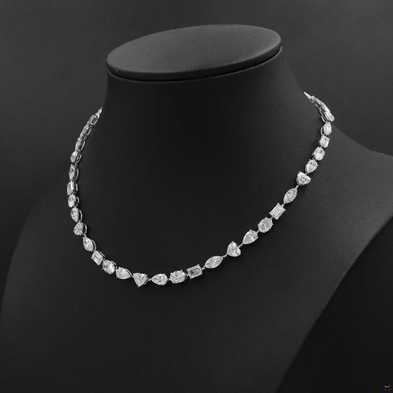 Emilio Jewelry Gia Certified Mixed Shape Diamond Necklace