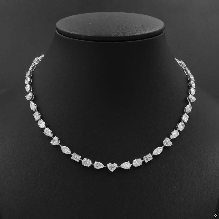 Emilio Jewelry Gia Certified Mixed Shape Diamond Necklace