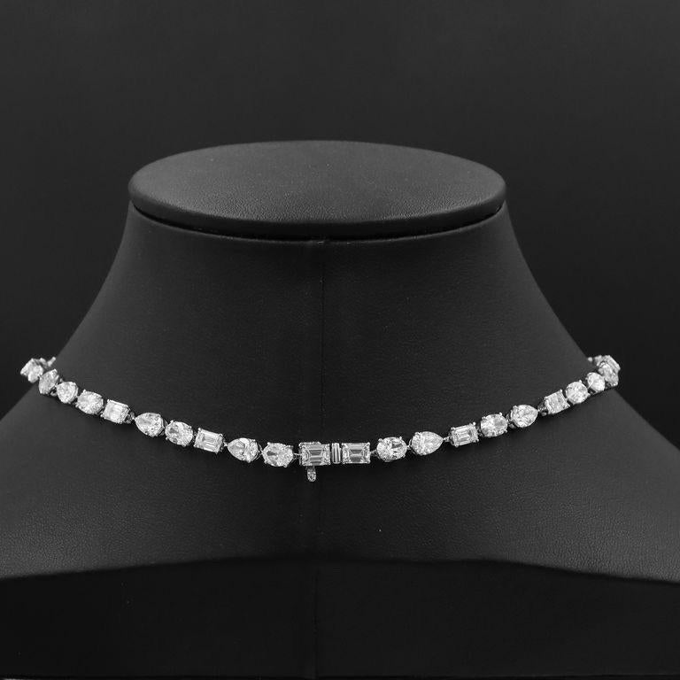 Emilio Jewelry Gia Certified Mixed Shape Diamond Necklace