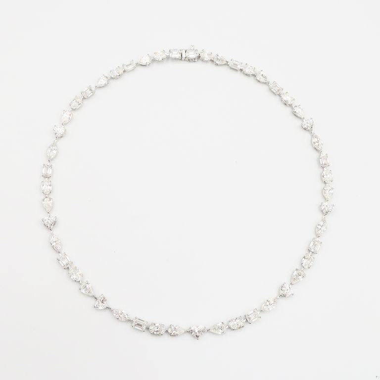 Emilio Jewelry Gia Certified Mixed Shape Diamond Necklace