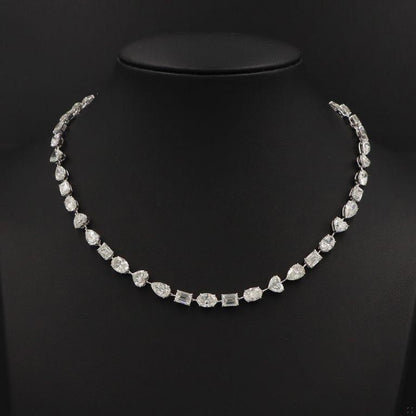 Emilio Jewelry Gia Certified Multi Shape Diamond Necklace