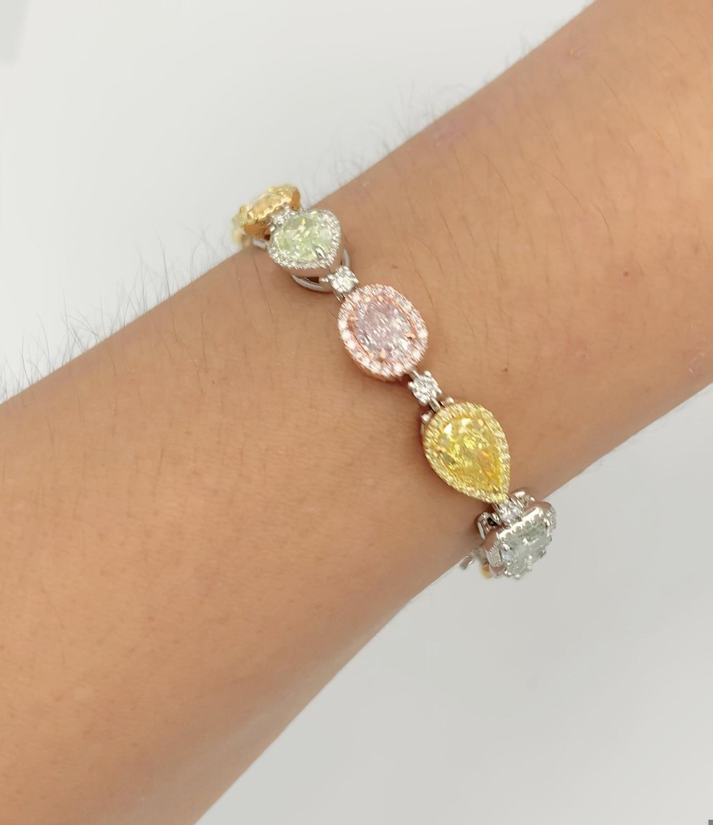 Emilio Jewelry Gia Certified Natural Exotic Fancy Color Diamond Bracelet
