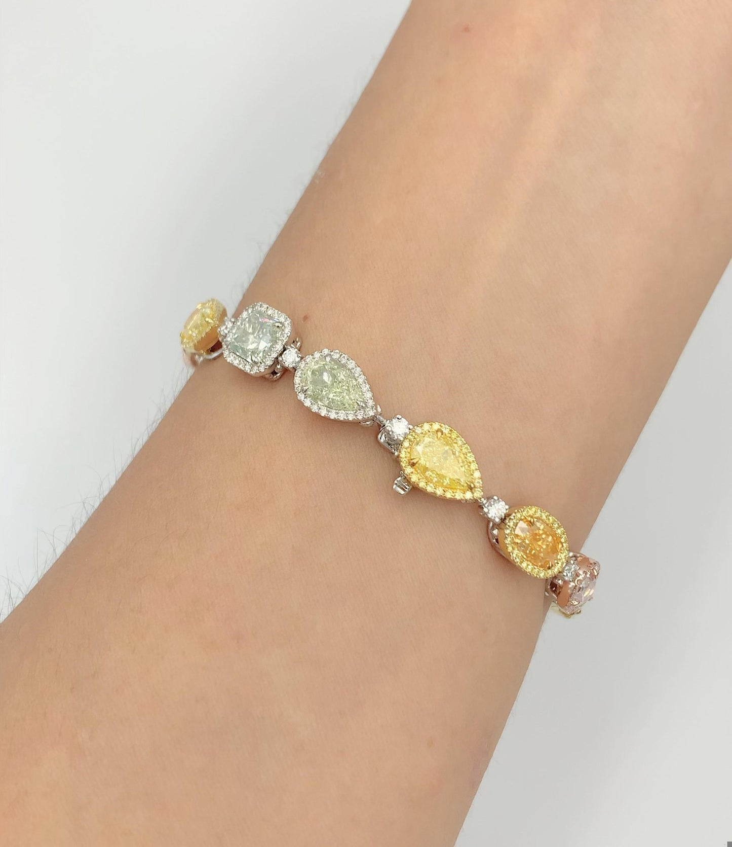 Emilio Jewelry Gia Certified Natural Exotic Fancy Color Diamond Bracelet