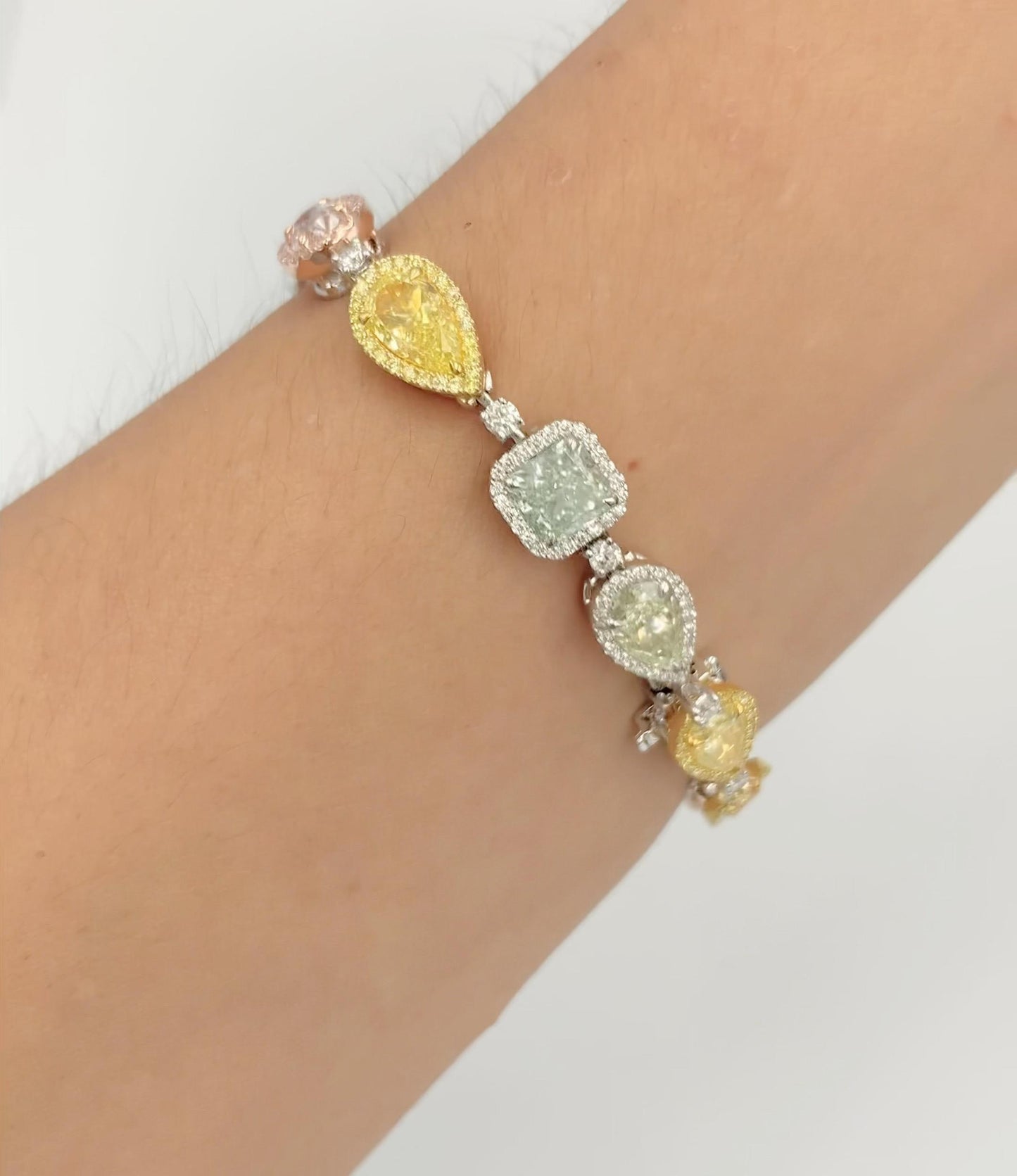 Emilio Jewelry Gia Certified Natural Exotic Fancy Color Diamond Bracelet