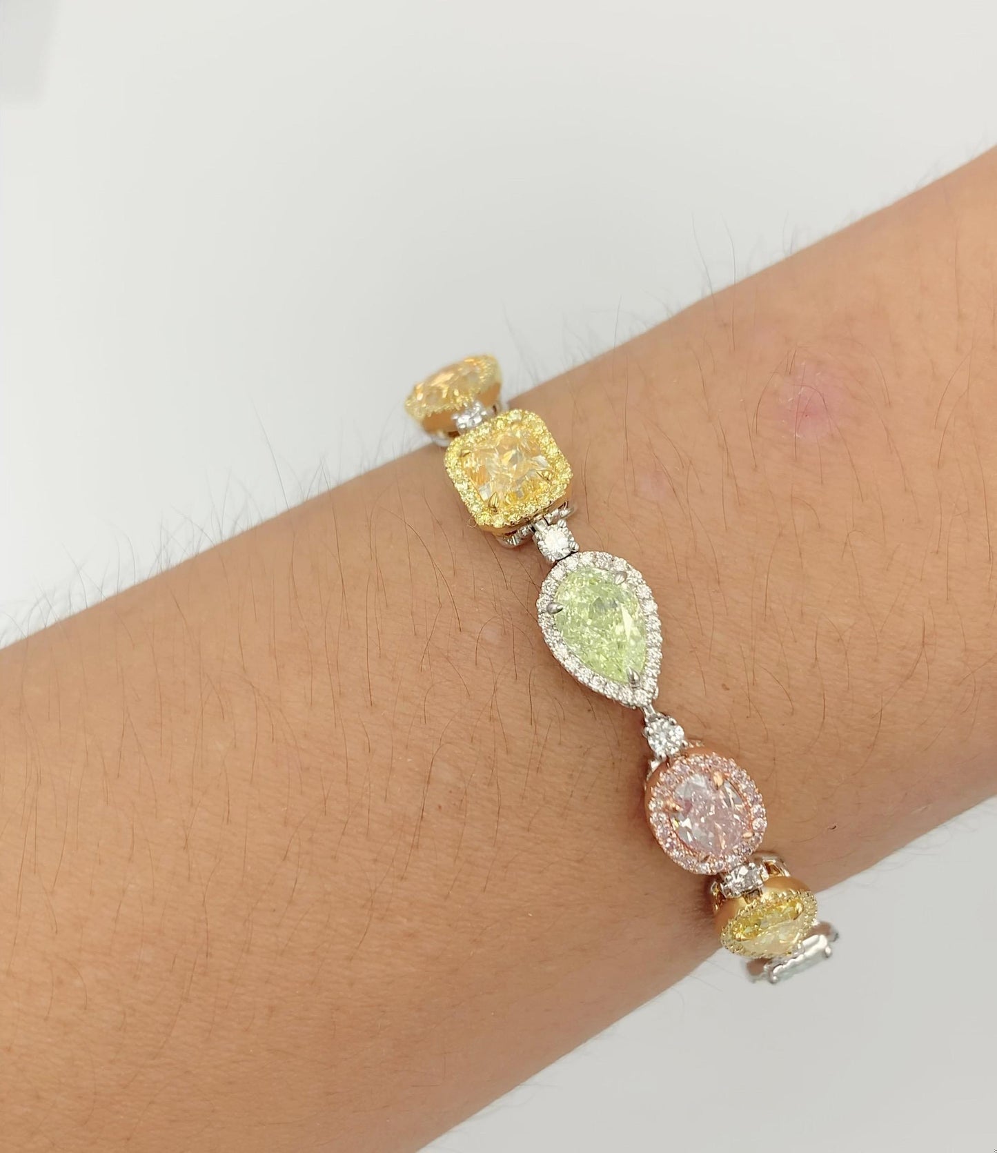 Emilio Jewelry Gia Certified Natural Exotic Fancy Color Diamond Bracelet