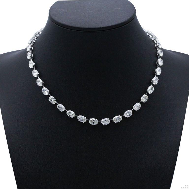Emilio Jewelry Gia Certified Oval Diamond Necklace