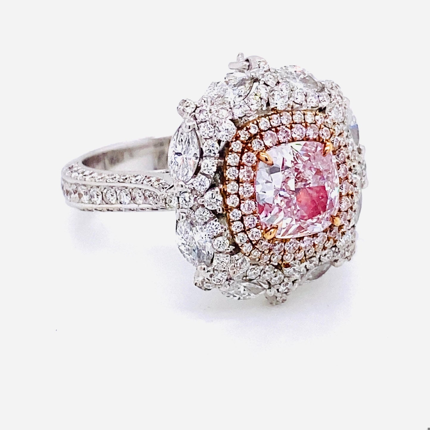 Emilio Jewelry Gia Certified Pure Light Pink Diamond Ring