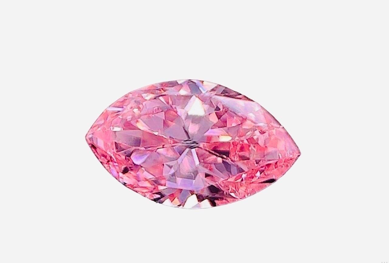 Emilio Jewelry Gia Certified Vivid Pink Marquise Diamond