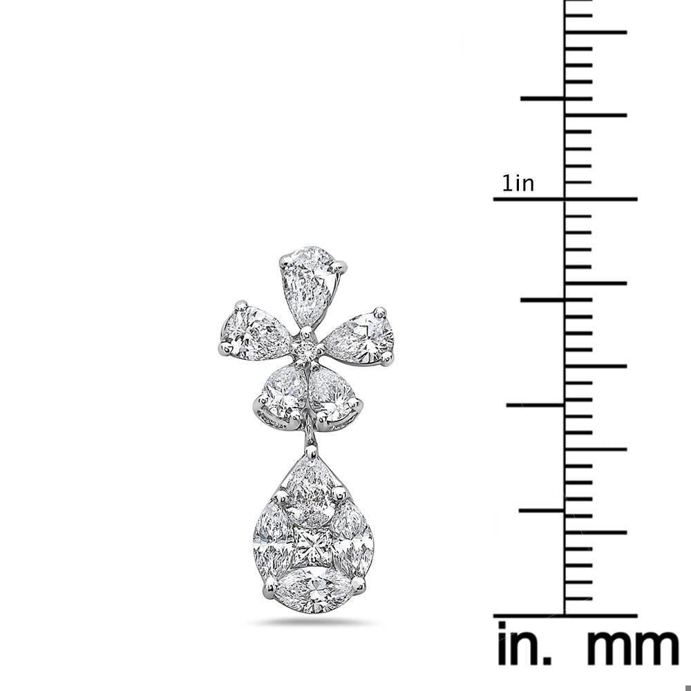 Emilio Jewelry Petite Flower and Teardrop Dangle Earring