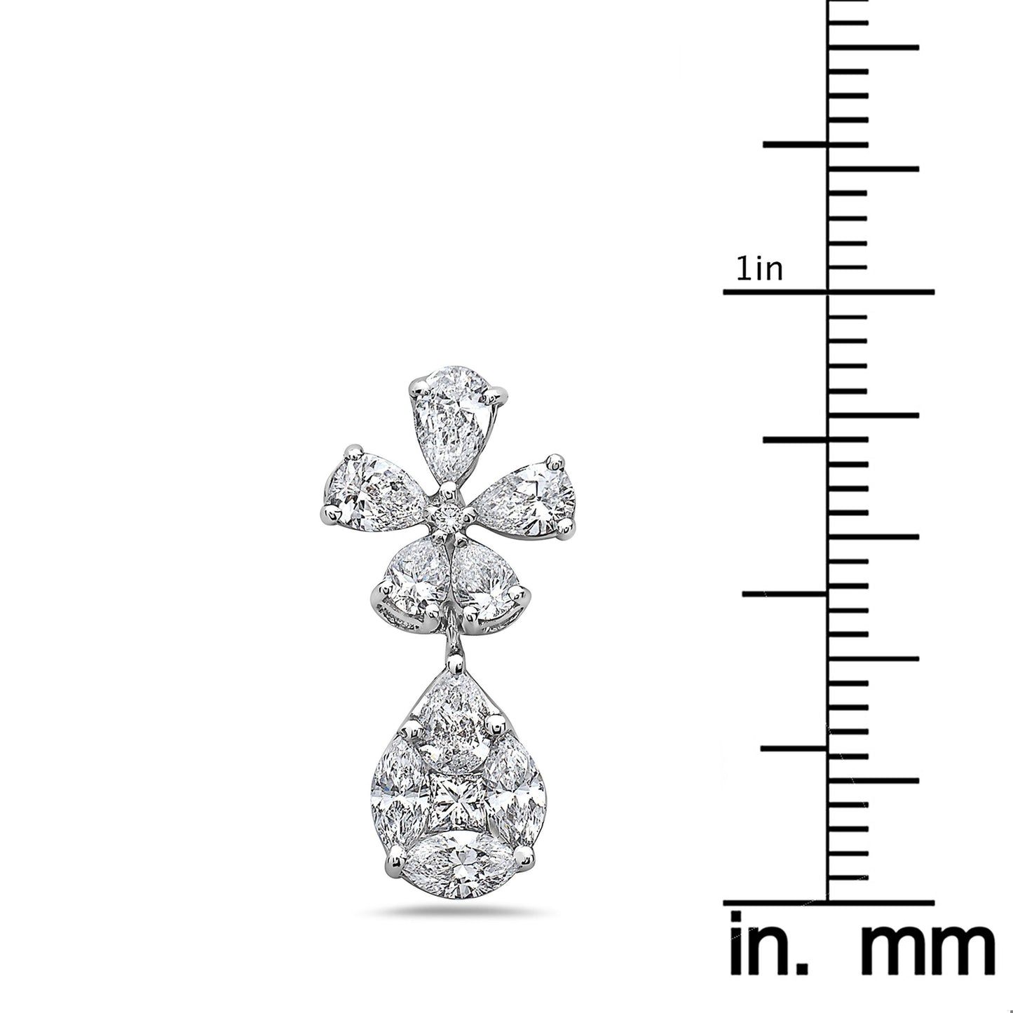 Emilio Jewelry Petite Flower and Teardrop Dangle Earring