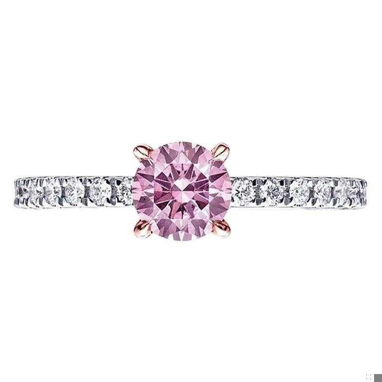 Emilio Jewelry Round Argyle Pink Diamond Ring