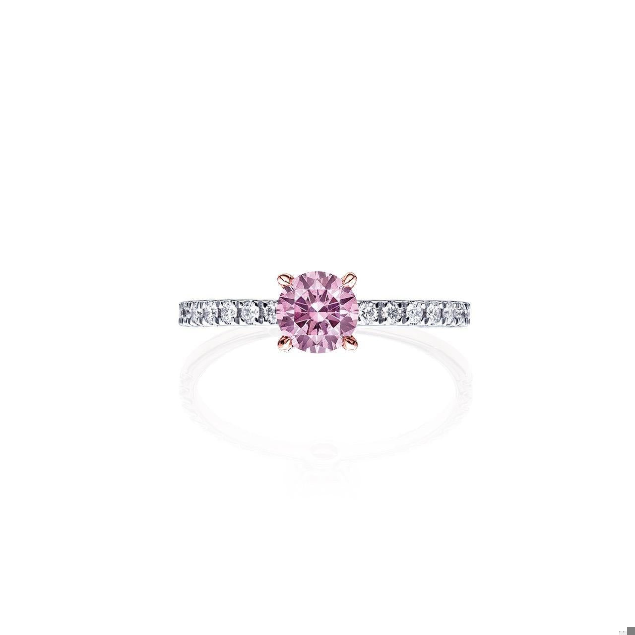 Emilio Jewelry Round Argyle Pink Diamond Ring
