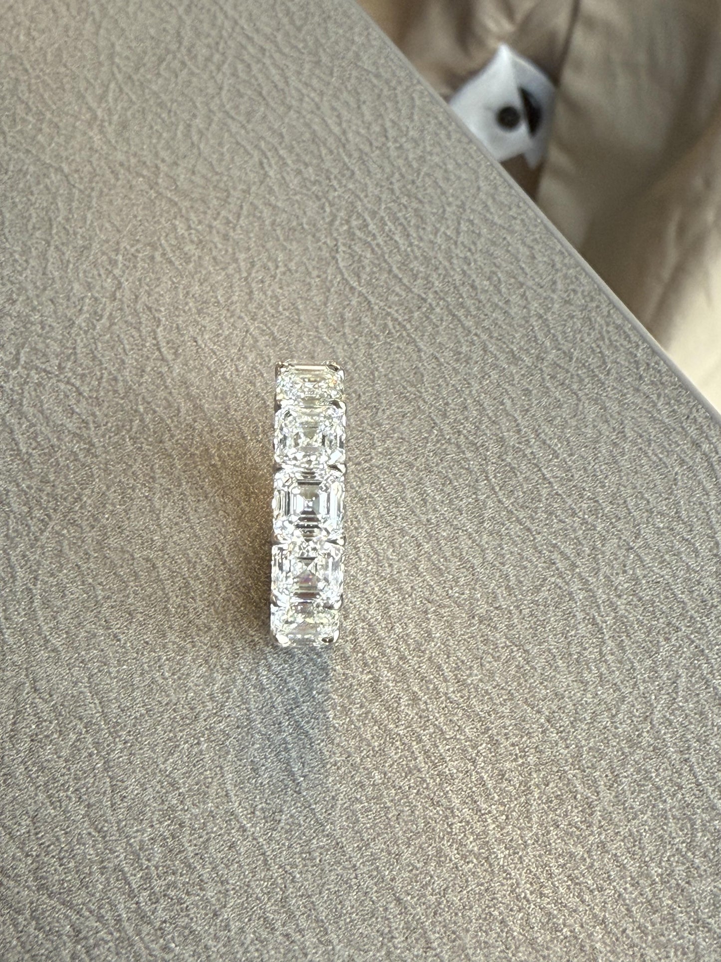 Emilio Jewelry Gia Certified 1.00 Carat Each Asscher Cut Diamond Eternity Band