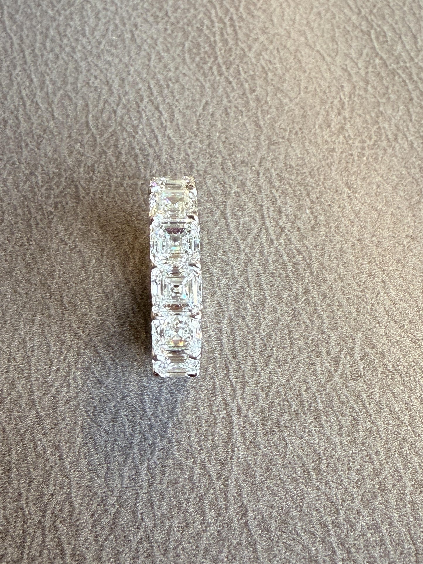 Emilio Jewelry Gia Certified 1.00 Carat Each Asscher Cut Diamond Eternity Band