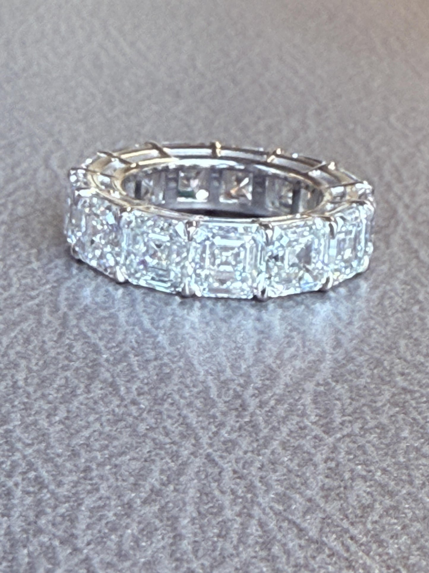 Emilio Jewelry Gia Certified 1.00 Carat Each Asscher Cut Diamond Eternity Band