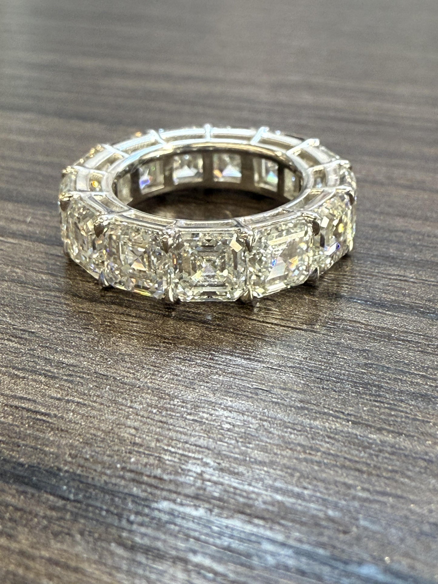 Emilio Jewelry Gia Certified 1.00 Carat Each Asscher Cut Diamond Eternity Band