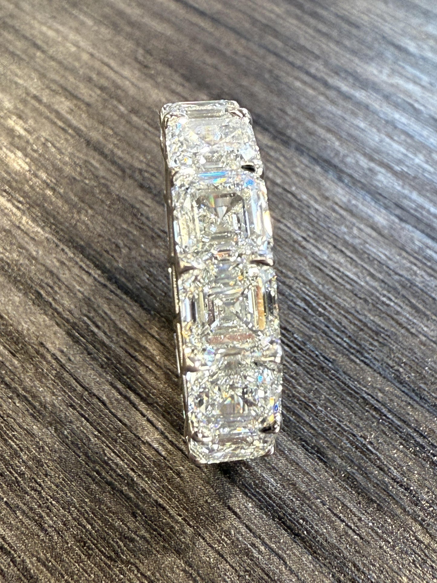 Emilio Jewelry Gia Certified 1.00 Carat Each Asscher Cut Diamond Eternity Band