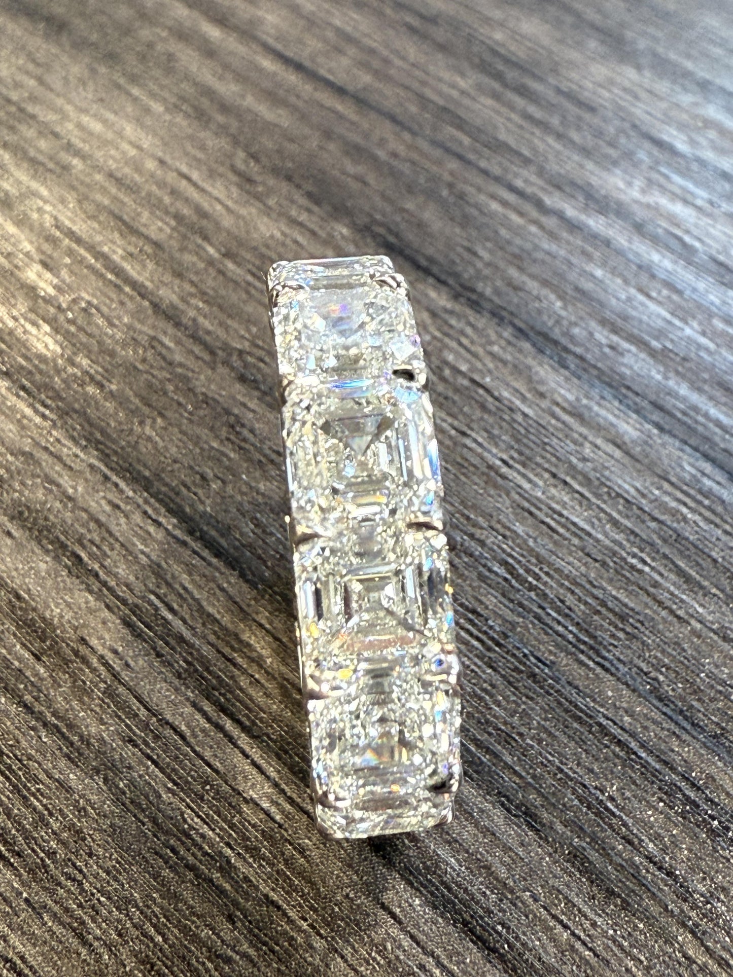 Emilio Jewelry Gia Certified 1.00 Carat Each Asscher Cut Diamond Eternity Band