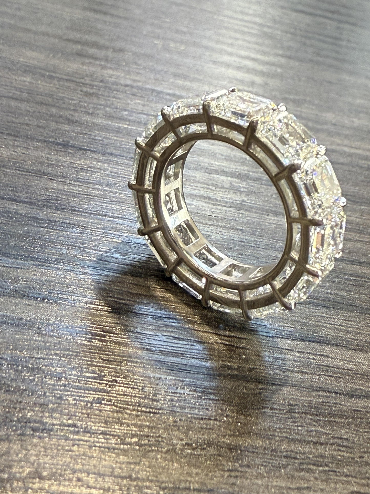 Emilio Jewelry Gia Certified 1.00 Carat Each Asscher Cut Diamond Eternity Band