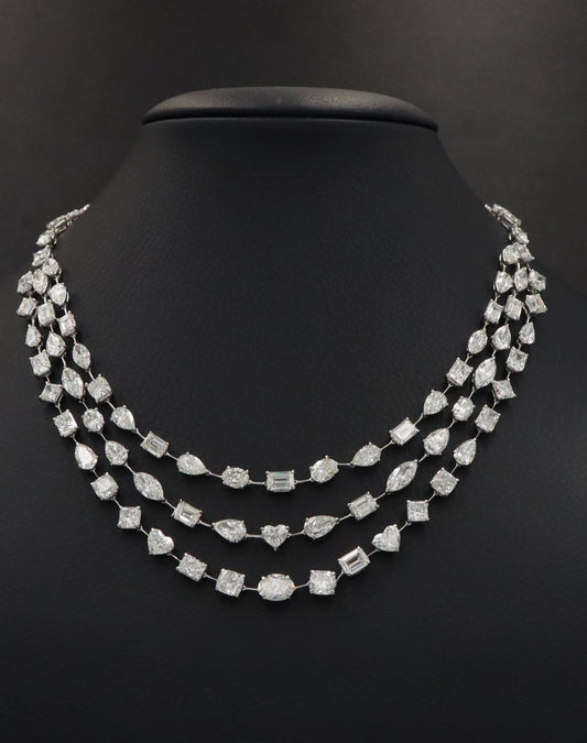 Emilio Jewelry Gia Certified 56.00 Carat 3 Strand Diamond Red Carpet Necklace