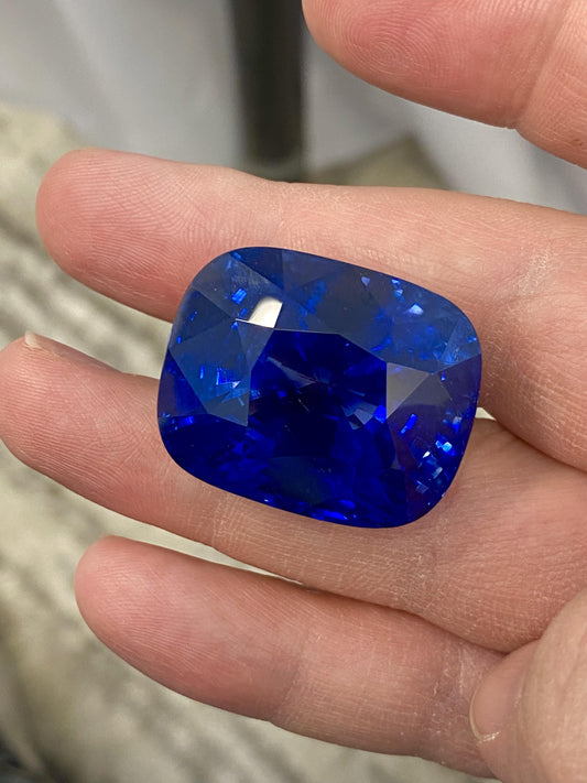 Emilio Jewelry Certified 160.00 Carat Royal Blue No Heat Sapphire