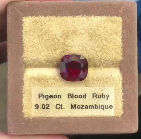 Emilio Jewelry Certified 9.00 Carat Pigeon Blood No Heat Ruby