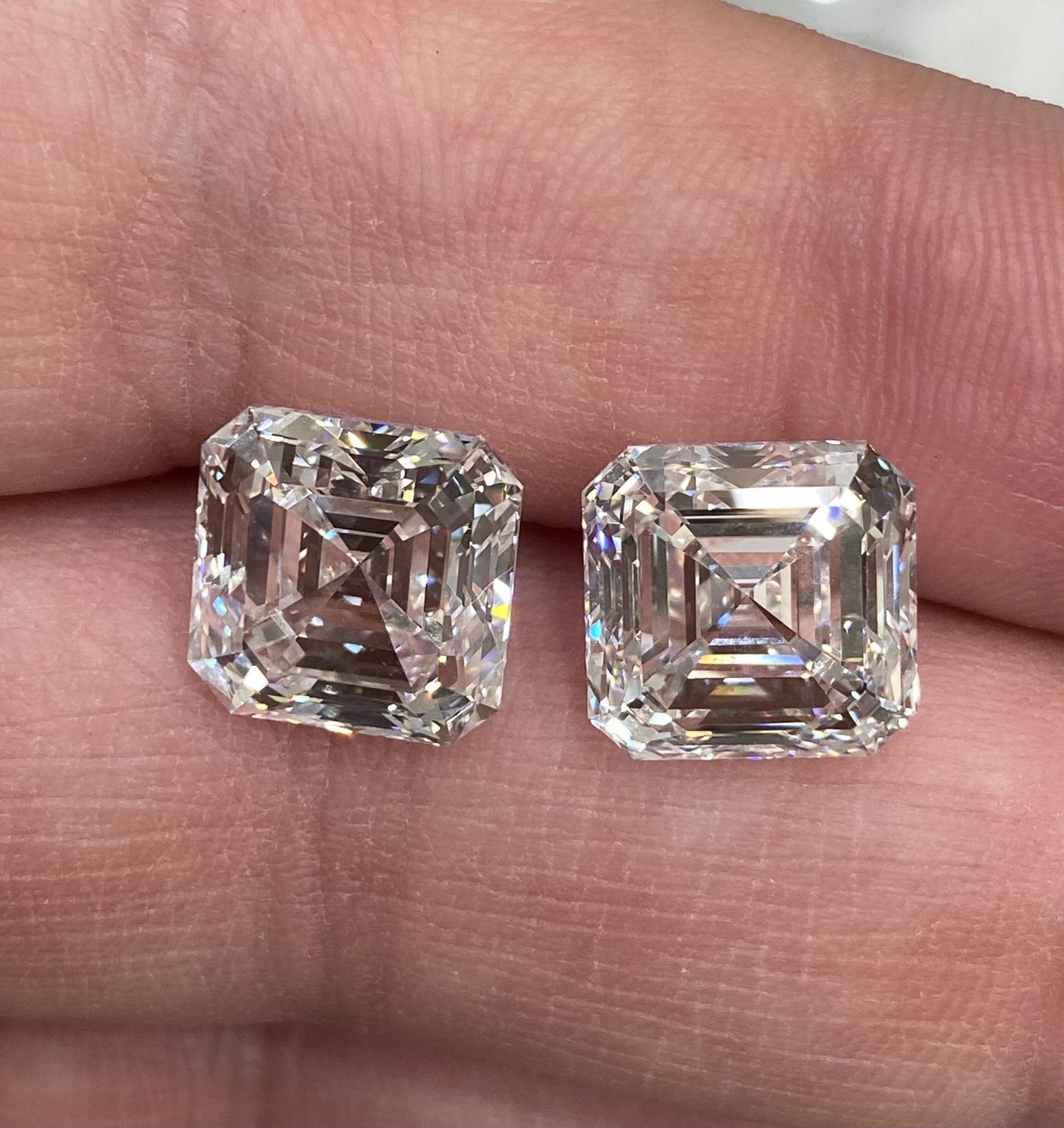 Emilio Jewelry Gia Certified 16.00 Carat Asscher Cut Diamond Earrings