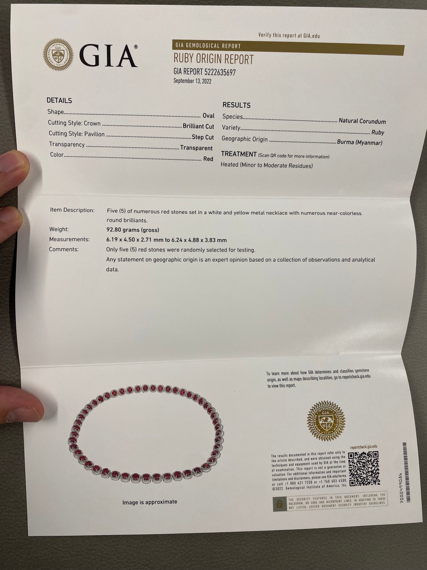 Emilio Jewelry Gia Certified 87.00 Carat Burma Ruby Necklace & Bracelet