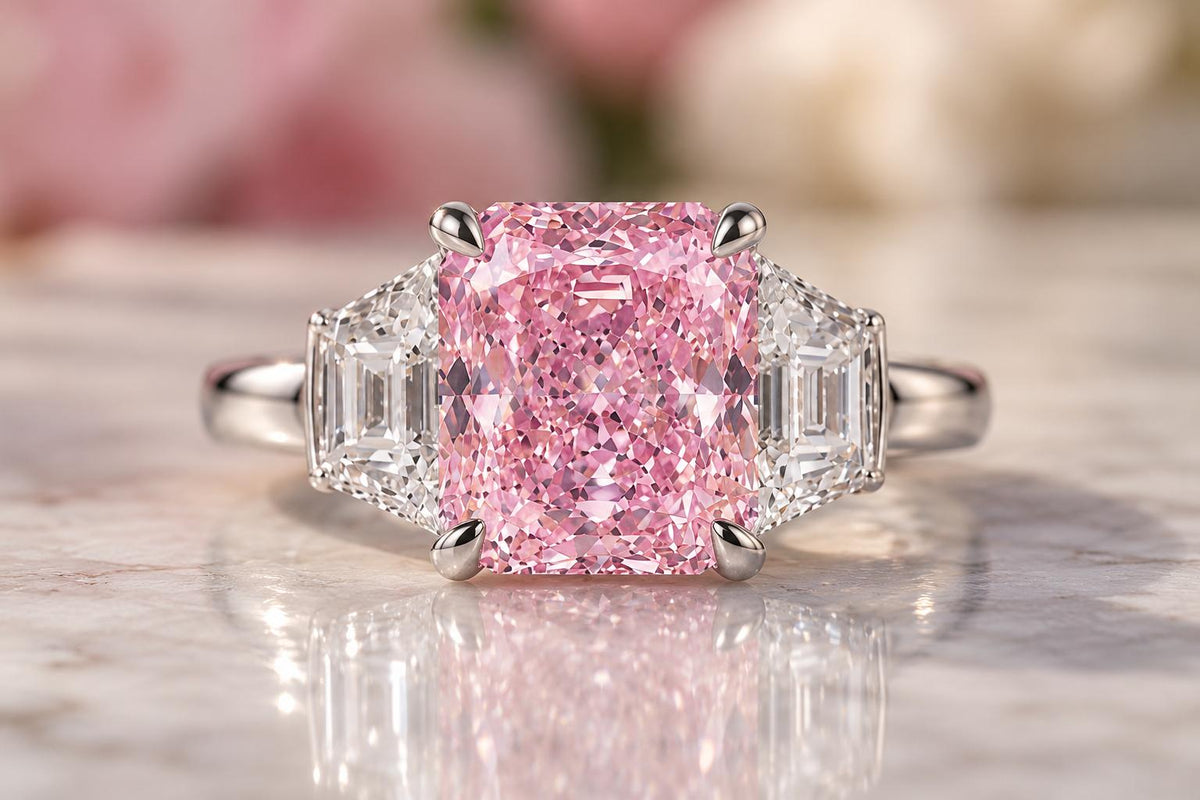 Emilio Jewelry Gia Certified 2.00 Carat Fancy Intense Pure Pink Diamond Ring