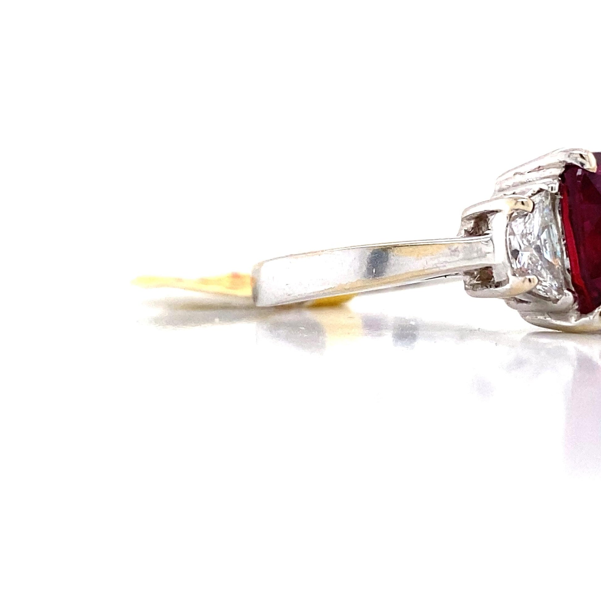 Emilio Jewelry Certified 4.00 Carat No Heat Ruby Ring