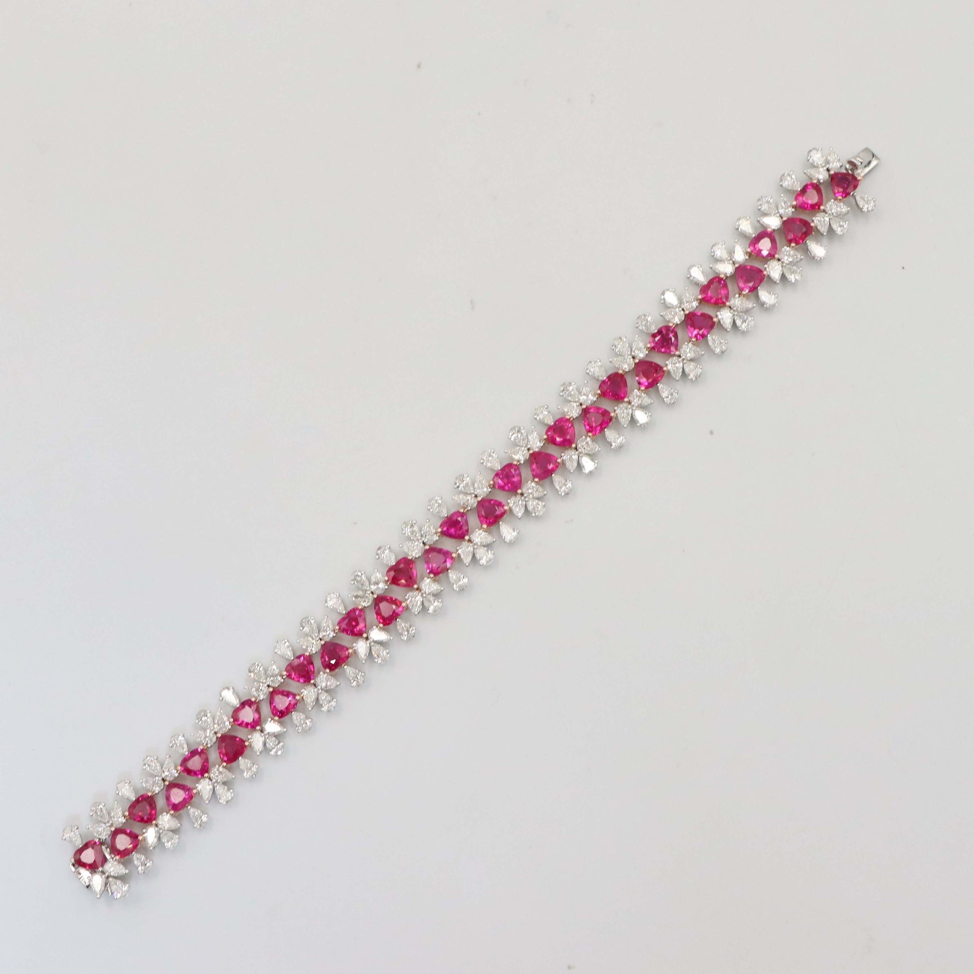 Emilio Jewelry 25.14 Carat Ruby Diamond Bracelet