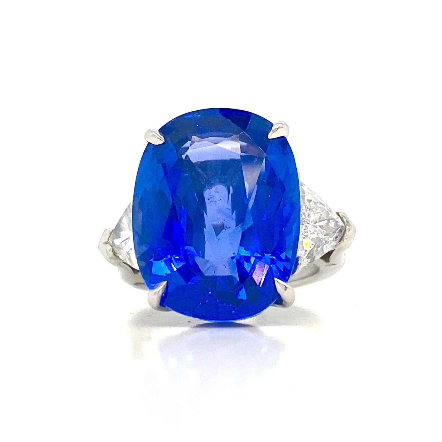 Emilio Jewelry AGL Certified 15.00 Carat No Heat Sapphire Ring