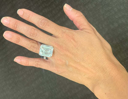 Emilio Jewelry Gia Certified Over 20.00 Carat Golconda D Flawless Ring