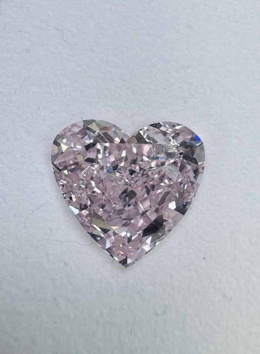 Emilio Jewelry Gia Certified 12.00 Carat Fancy Pink Heart Shape Diamond