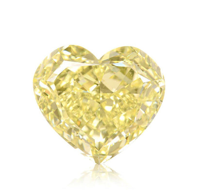 Emilio Jewelry Gia Certified 11.00 Carat Fancy Yellow Heart Diamond