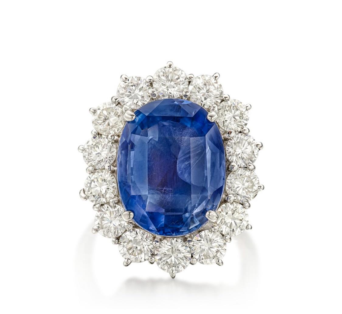 Emilio Jewelry GIA Certified 13.47 Carat No Heat Sapphire Ring