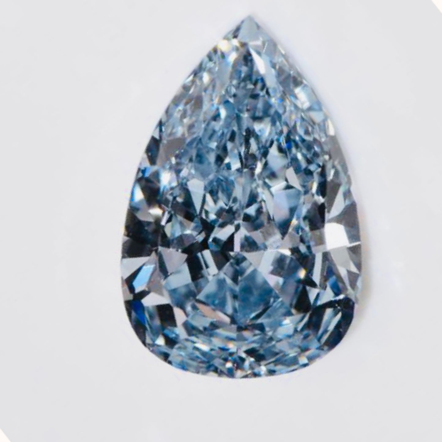 Emilio Jewelry Gia Certified 1.60 Carat Vivid Blue Pear Shape Golconda Diamond