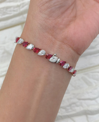 Emilio Jewelry Vivid Red 13.00 Carat Ruby Diamond Bracelet