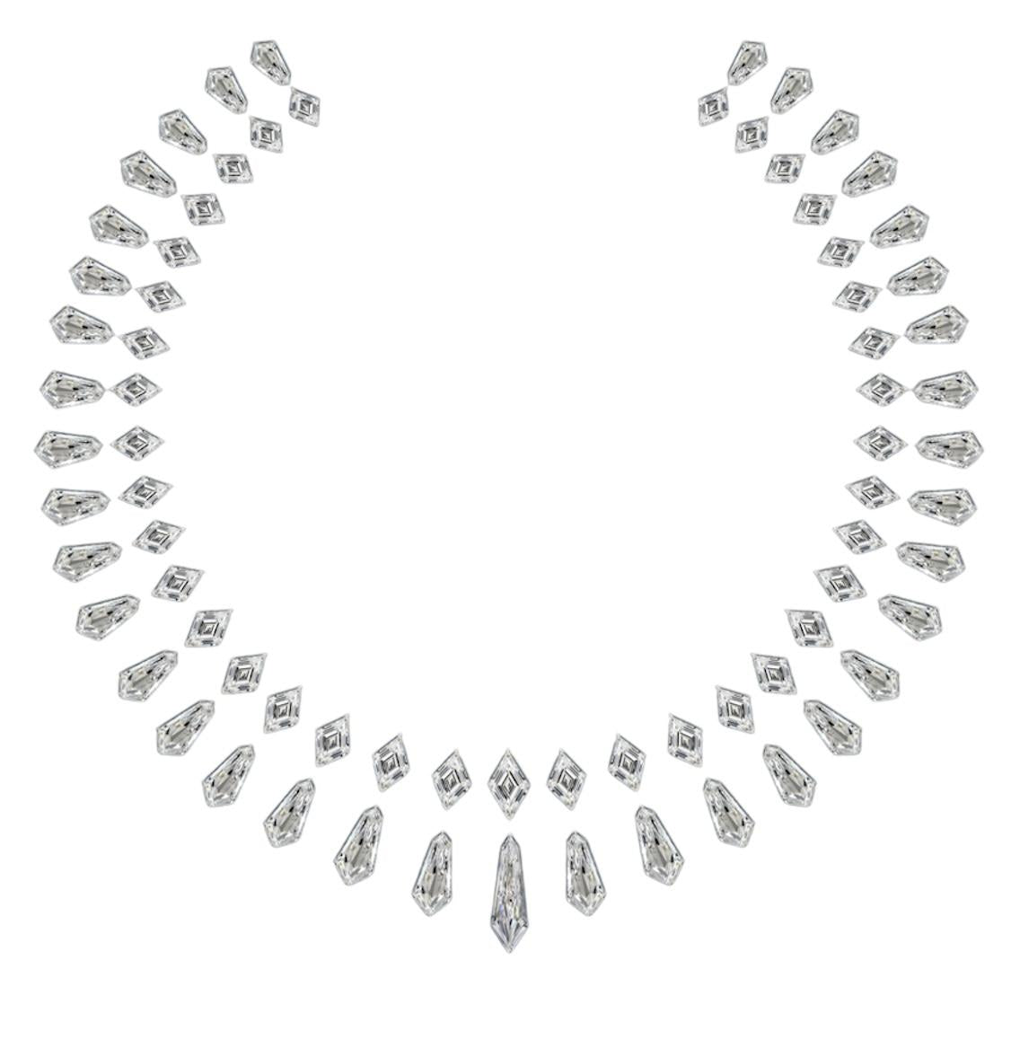 Emilio Jewelry Gia Certified Diamond Kite Shape Necklace