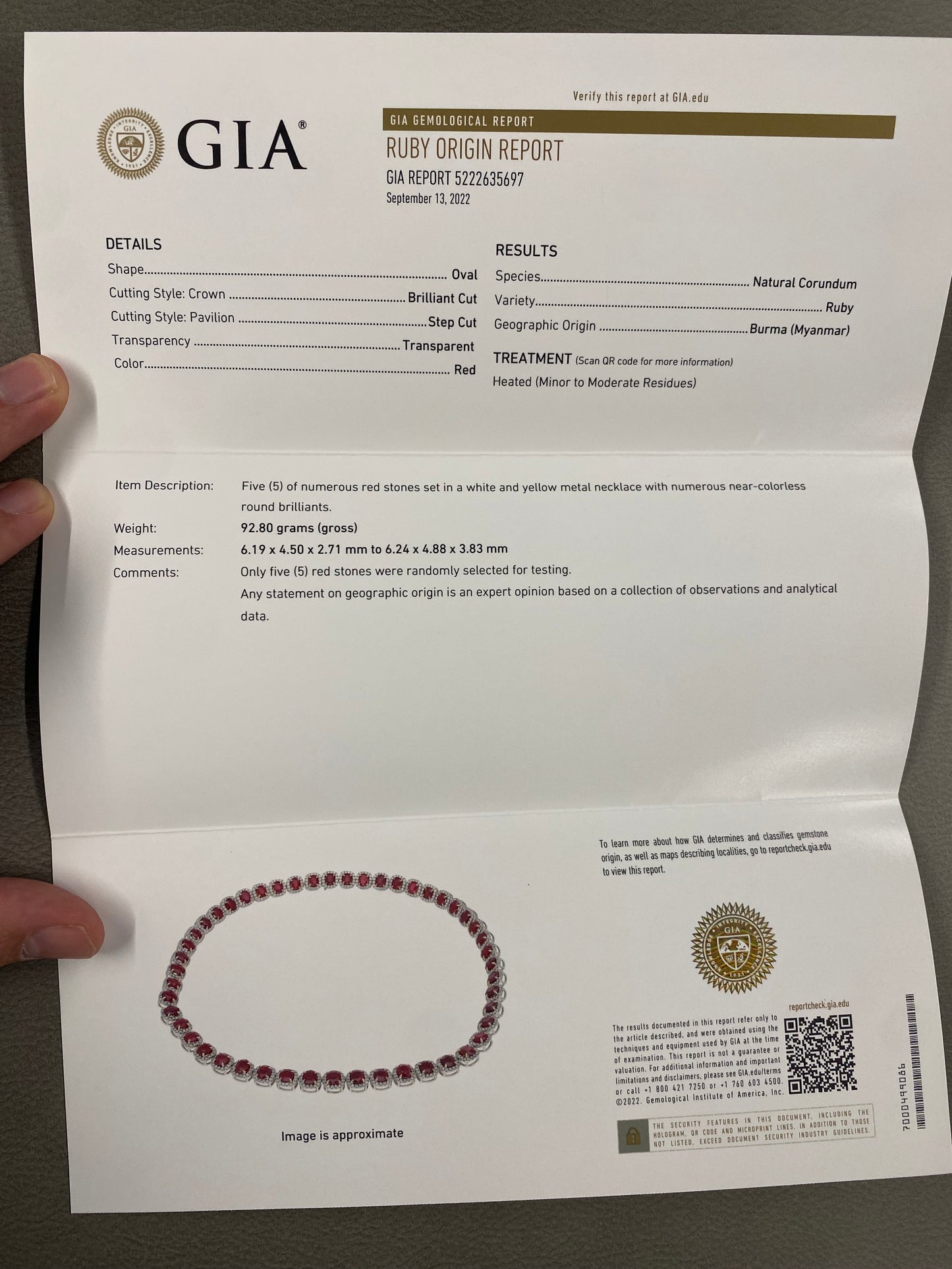 Emilio Jewelry Gia Certified 87.00 Carat Burma Ruby Necklace & Bracelet