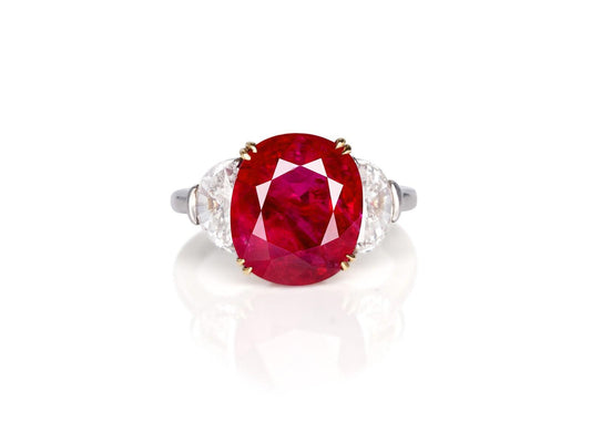 Emilio Jewelry Grs Certified 7.50 Carat Burma No Heat Pigeons Blood Ruby Ring