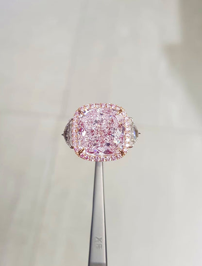 Emilio Jewelry GIA Certified 12.00 Carat Light Pure Pink Diamond Ring