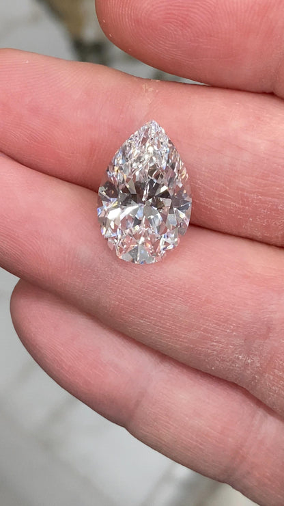 Emilio Jewelry Gia Certified Almost 12.00 Carat D Flawless Pear Shape Diamond