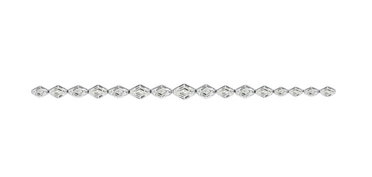 Emilio Jewelry Gia Certified .90 Carat Each Lozenge Cut Diamond Bracelet Layout